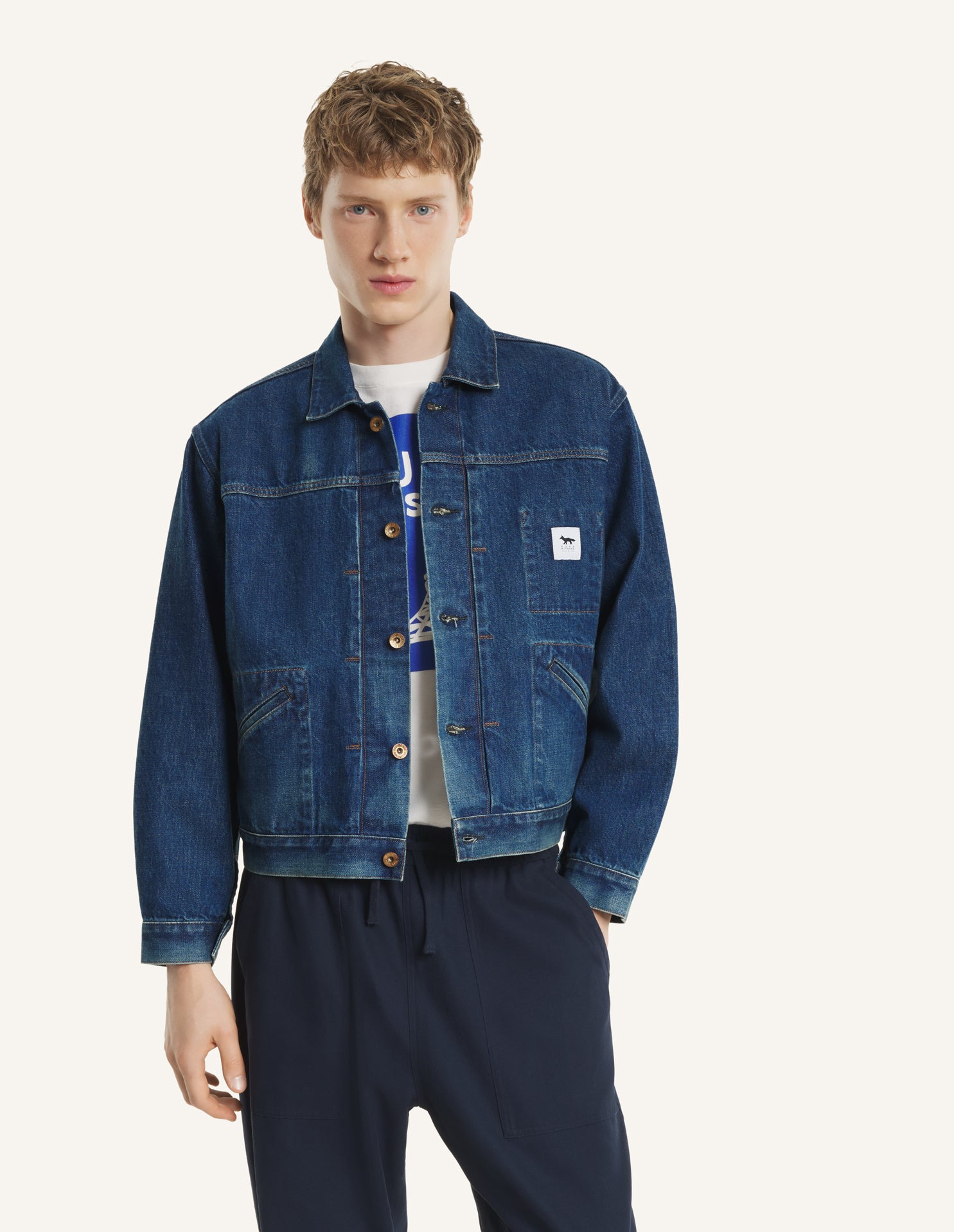 MAISON KITSUNE x KURO SELVEDGE VOYAGE DENIM JACKET