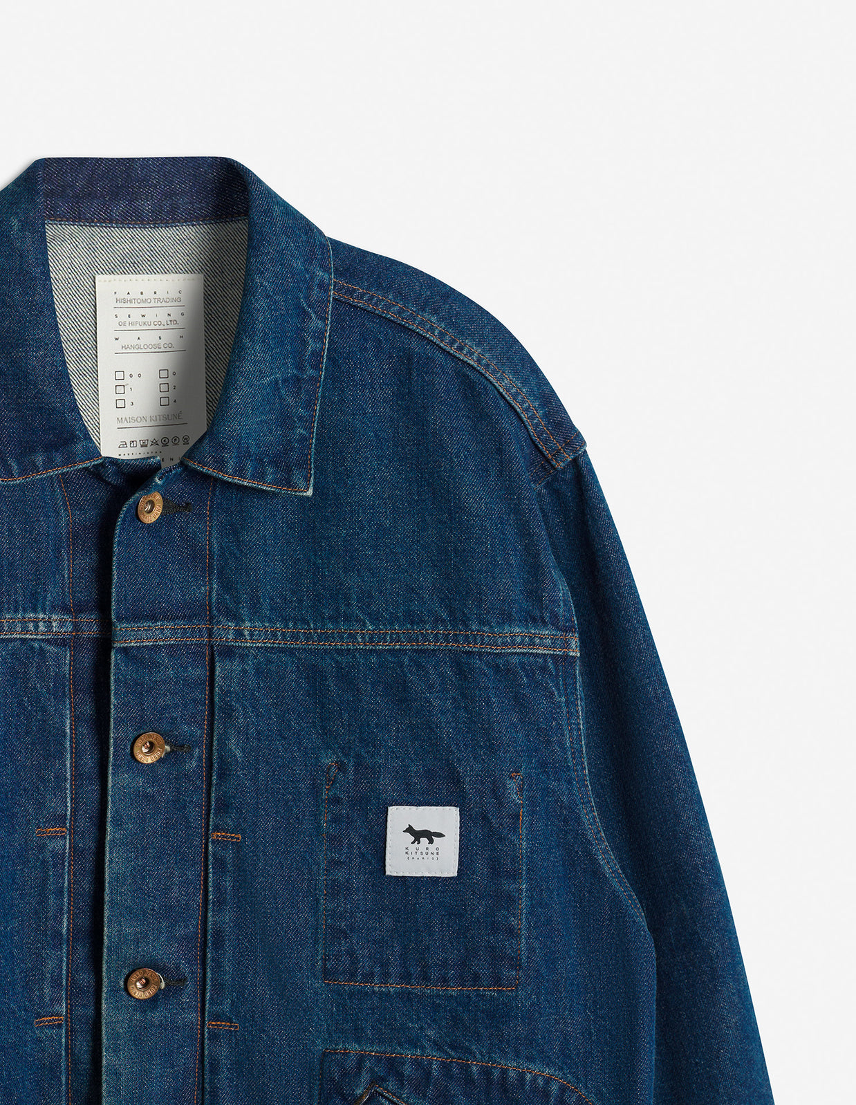 MAISON KITSUNE x KURO SELVEDGE VOYAGE DENIM JACKET