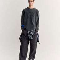 CIRCLE STAMP FADED COMFORT LONG SLEEVE TEE-SHIRT