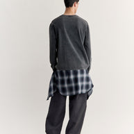 CIRCLE STAMP FADED COMFORT LONG SLEEVE TEE-SHIRT