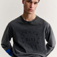 CIRCLE STAMP FADED COMFORT LONG SLEEVE TEE-SHIRT