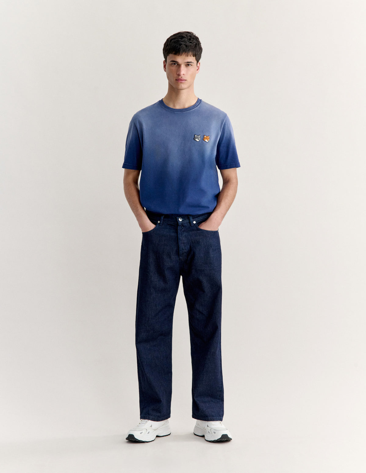 DOUBLE FOX HEAD FADED COMFORT TEE-SHIRT