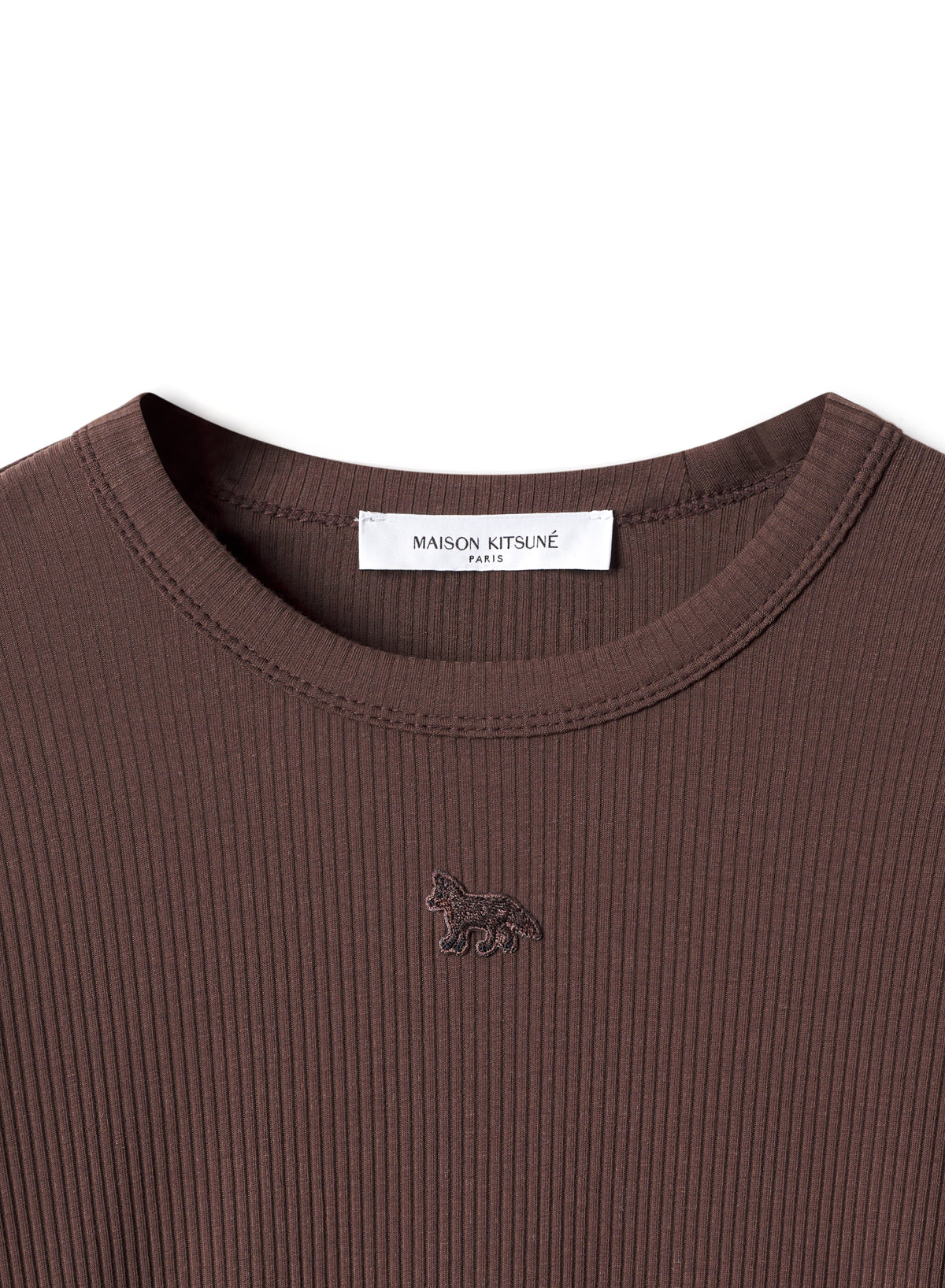 RIBBED BABY FOX FITTED TEE-SHIRT