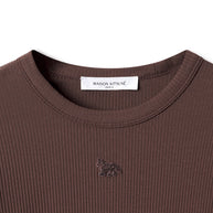 RIBBED BABY FOX FITTED TEE-SHIRT