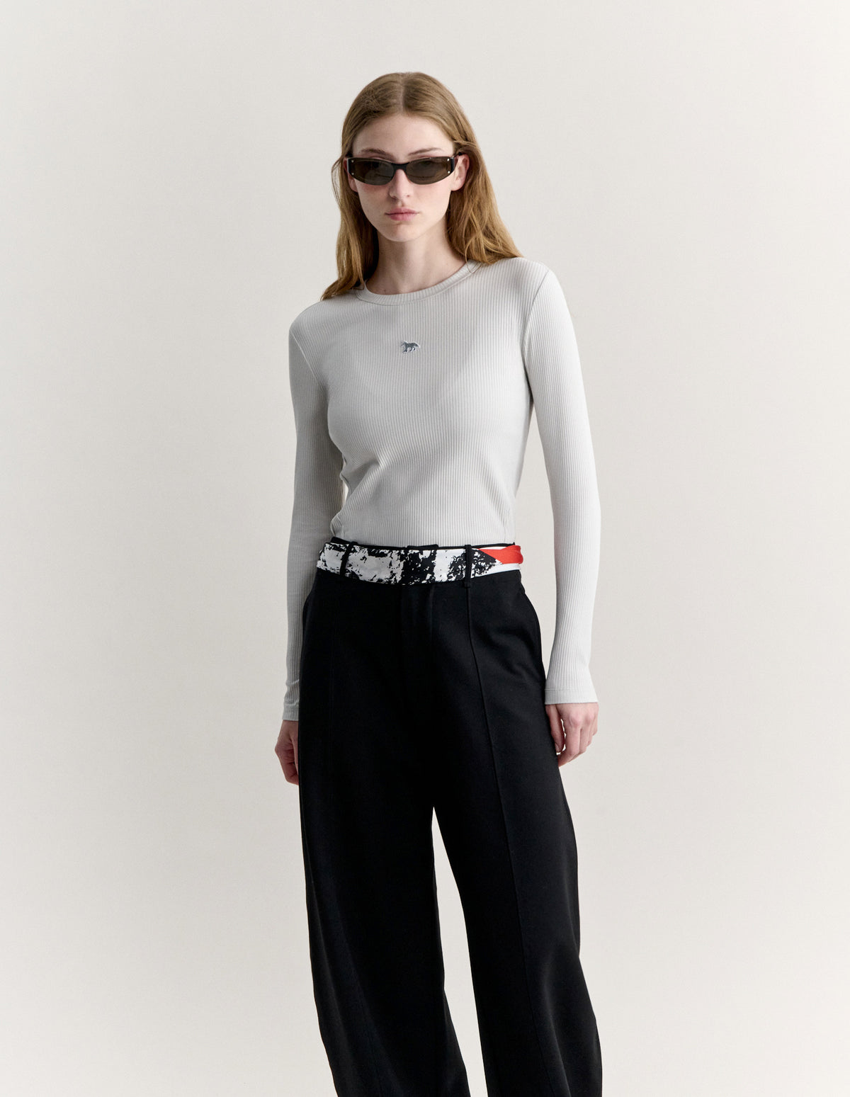 BABY FOX LONG SLEEVE RIBBED TEE-SHIRT