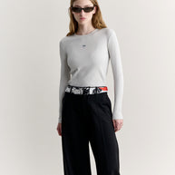 BABY FOX LONG SLEEVE RIBBED TEE-SHIRT
