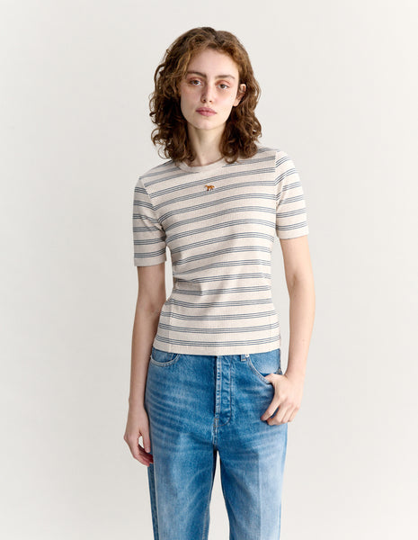BABY FOX STRIPED FITTED TEE