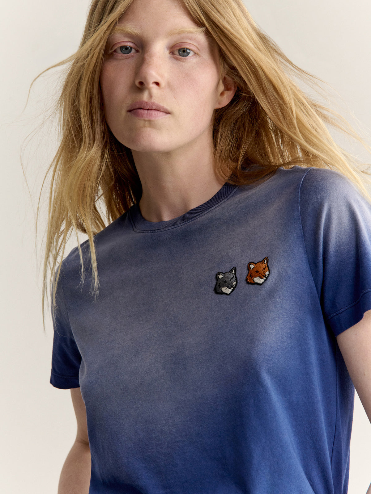 DOUBLE FOX HEAD FADED REGULAR TEE-SHIRT
