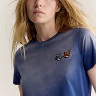 DOUBLE FOX HEAD FADED REGULAR TEE-SHIRT