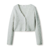 FLUFFY ALPACA CROPPED CARDIGAN