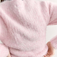 FLUFFY ALPACA CROPPED CARDIGAN