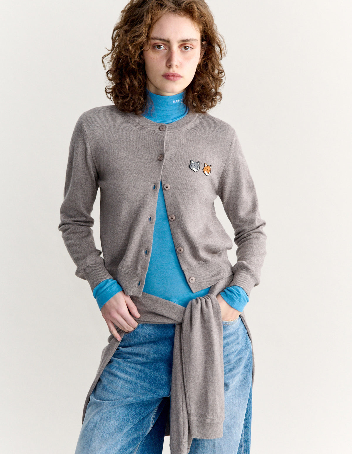 DOUBLE FOX HEAD REGULAR CARDIGAN