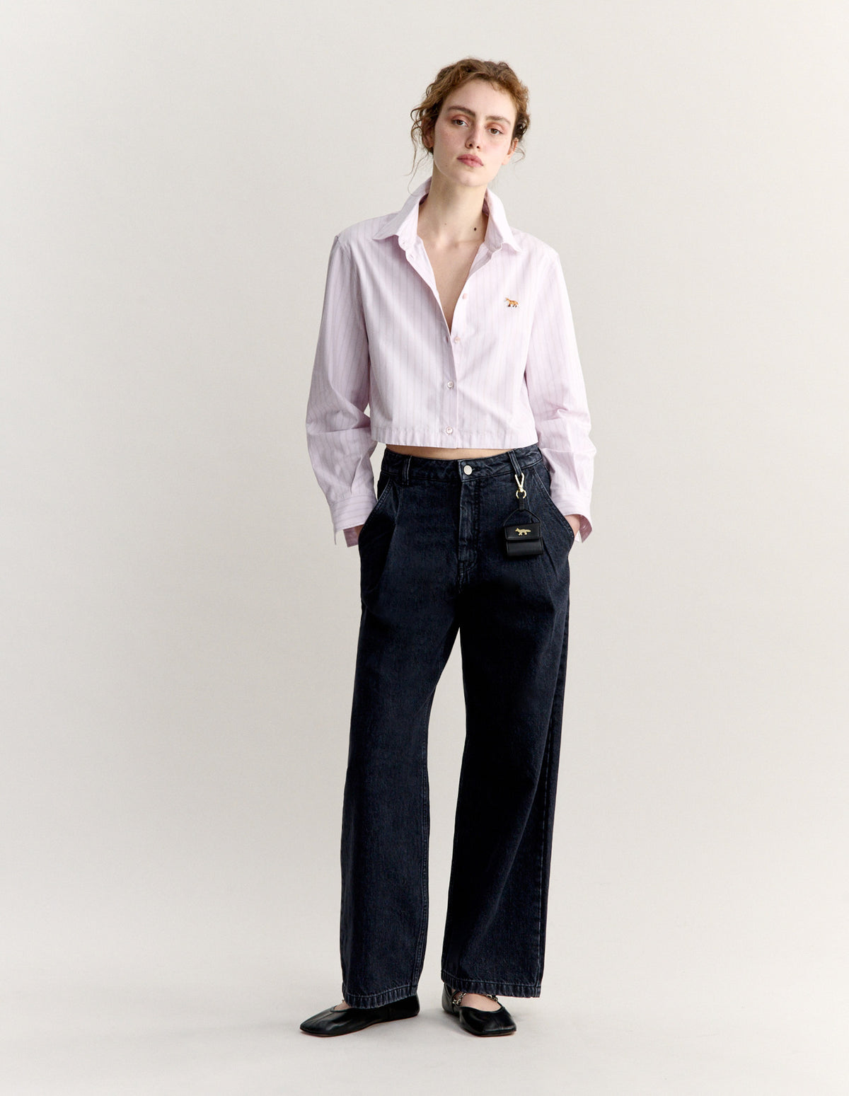BABY FOX CROPPED SHIRT
