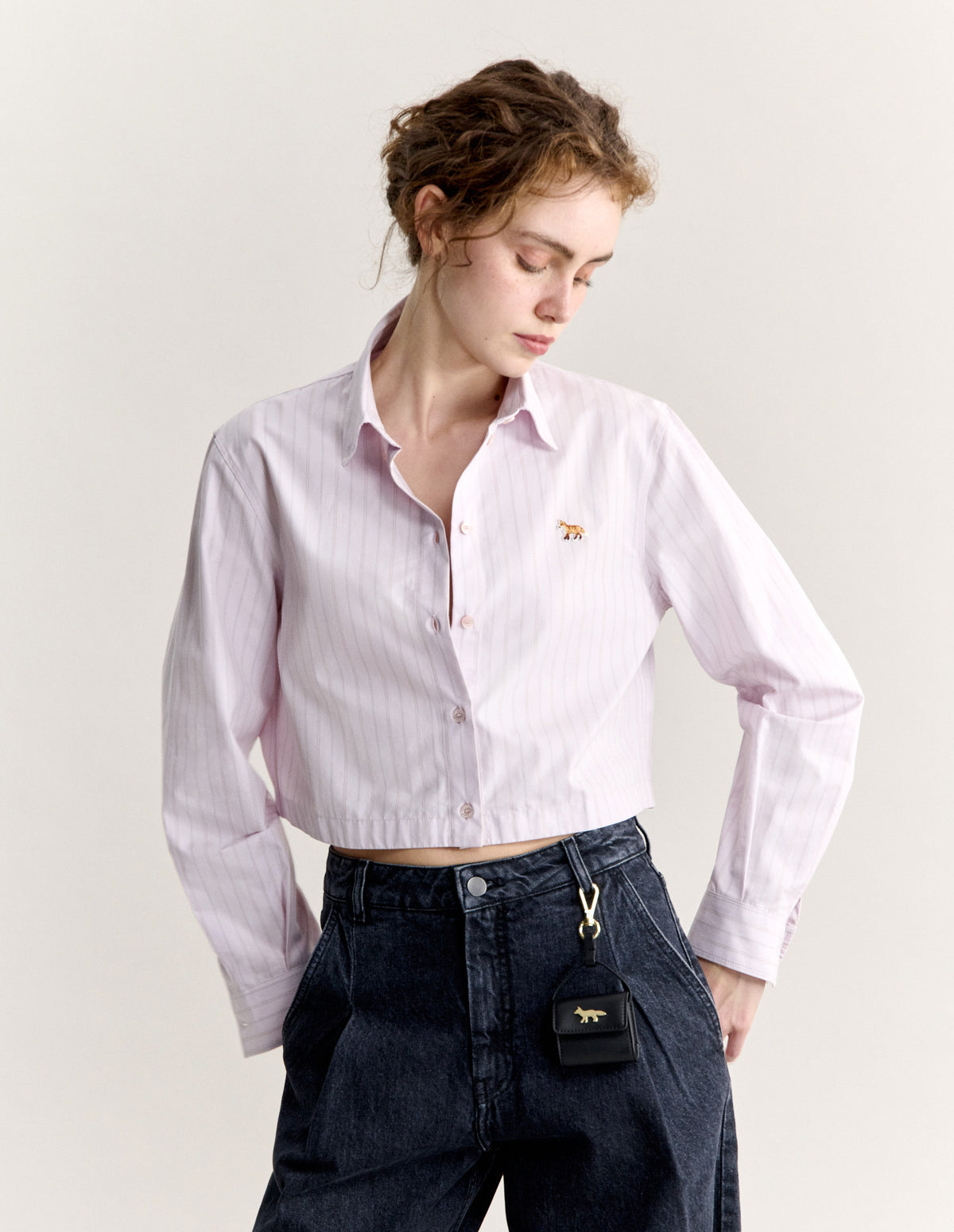 BABY FOX CROPPED SHIRT