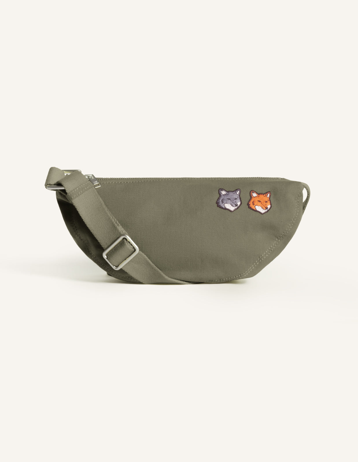 DOUBLE FOX HEAD FADED BUMBAG