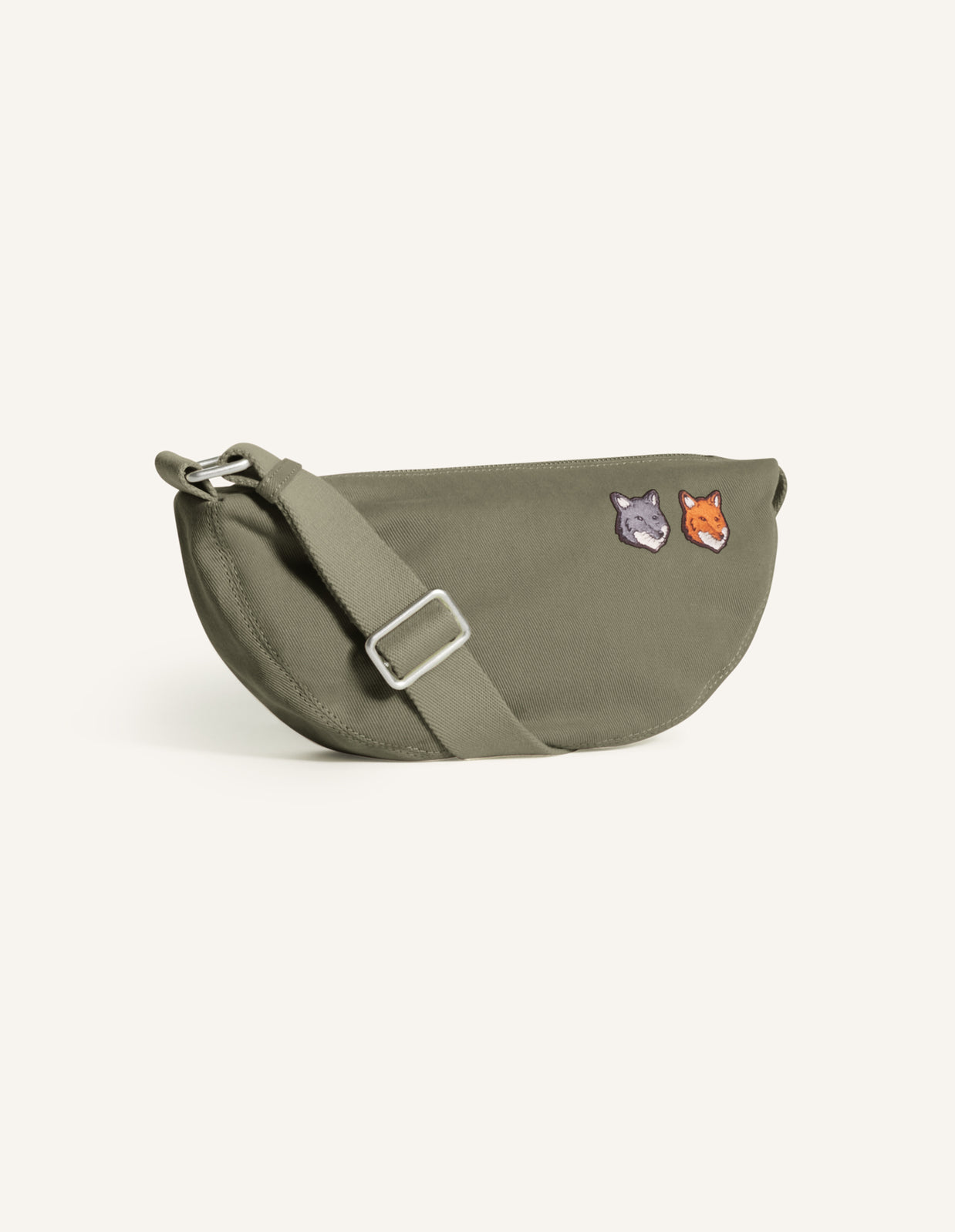 DOUBLE FOX HEAD FADED BUMBAG