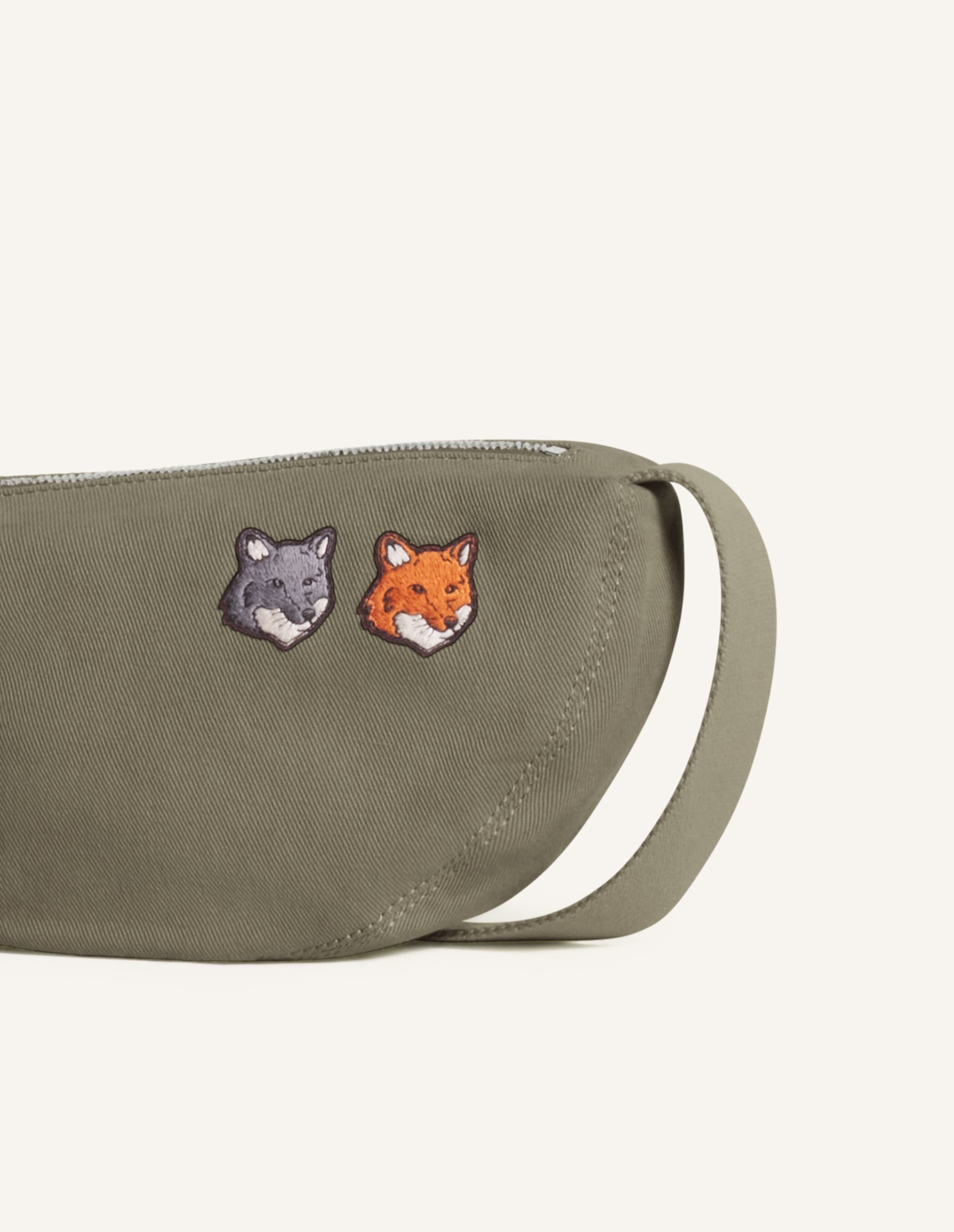 DOUBLE FOX HEAD FADED BUMBAG