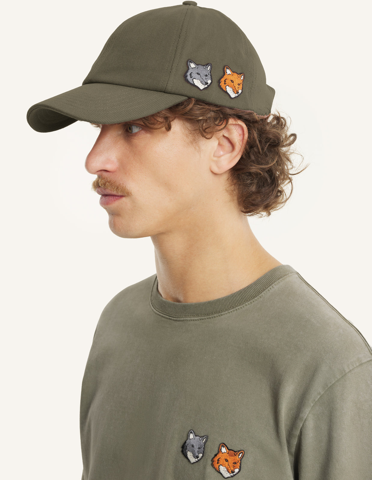 DOUBLE FOX HEAD FADED CAP