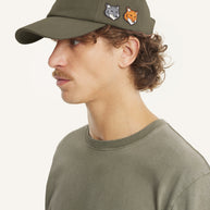 DOUBLE FOX HEAD FADED CAP