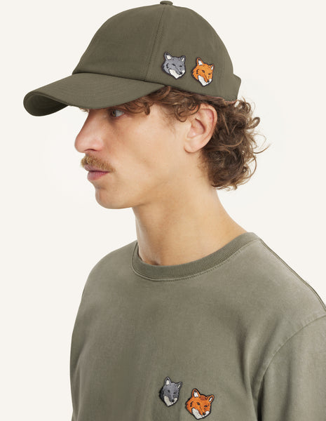 DOUBLE FOX HEAD FADED CAP