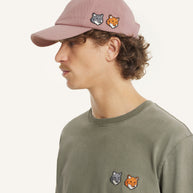 DOUBLE FOX HEAD FADED CAP