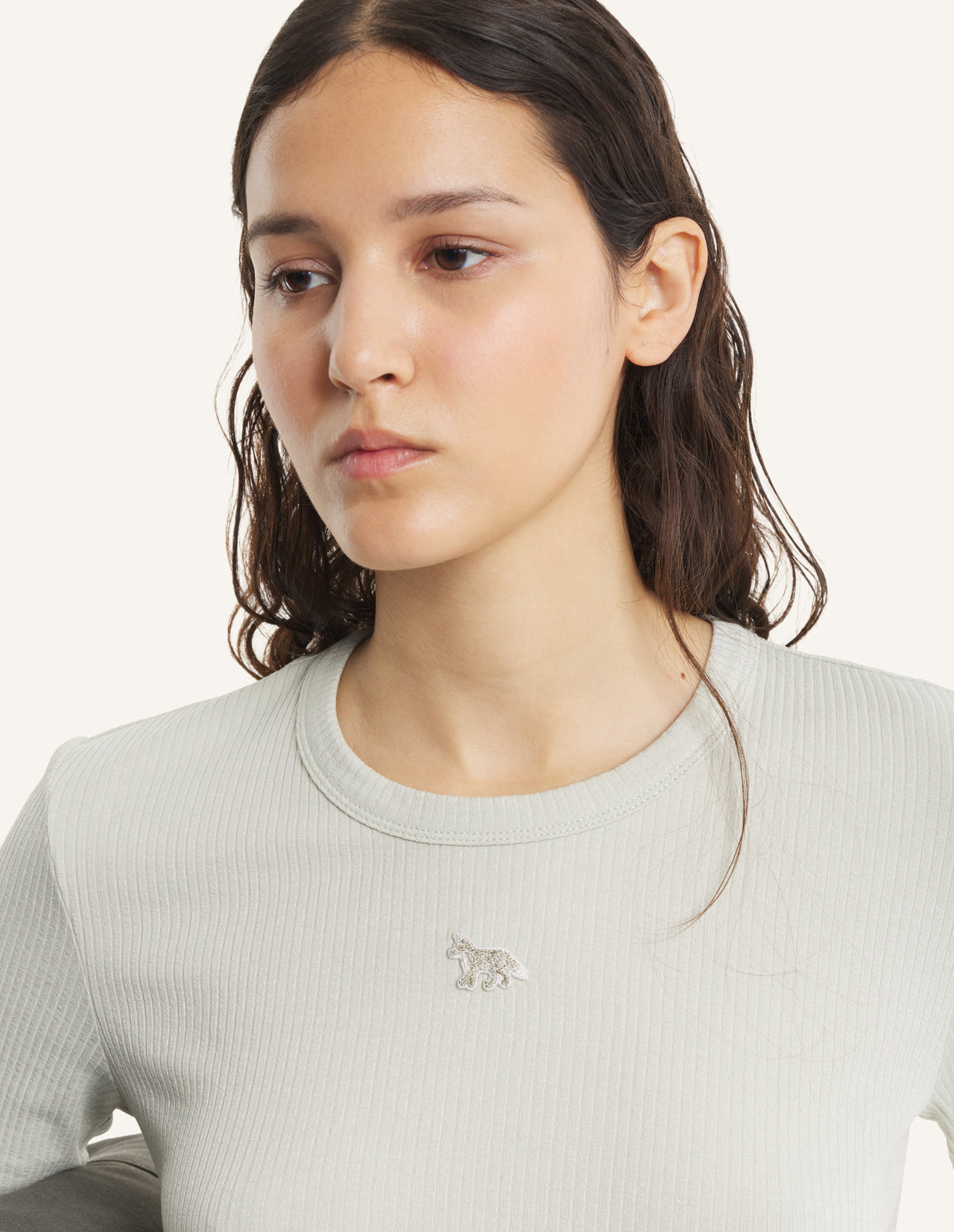 BABY FOX RIBBED FITTED TEE-SHIRT