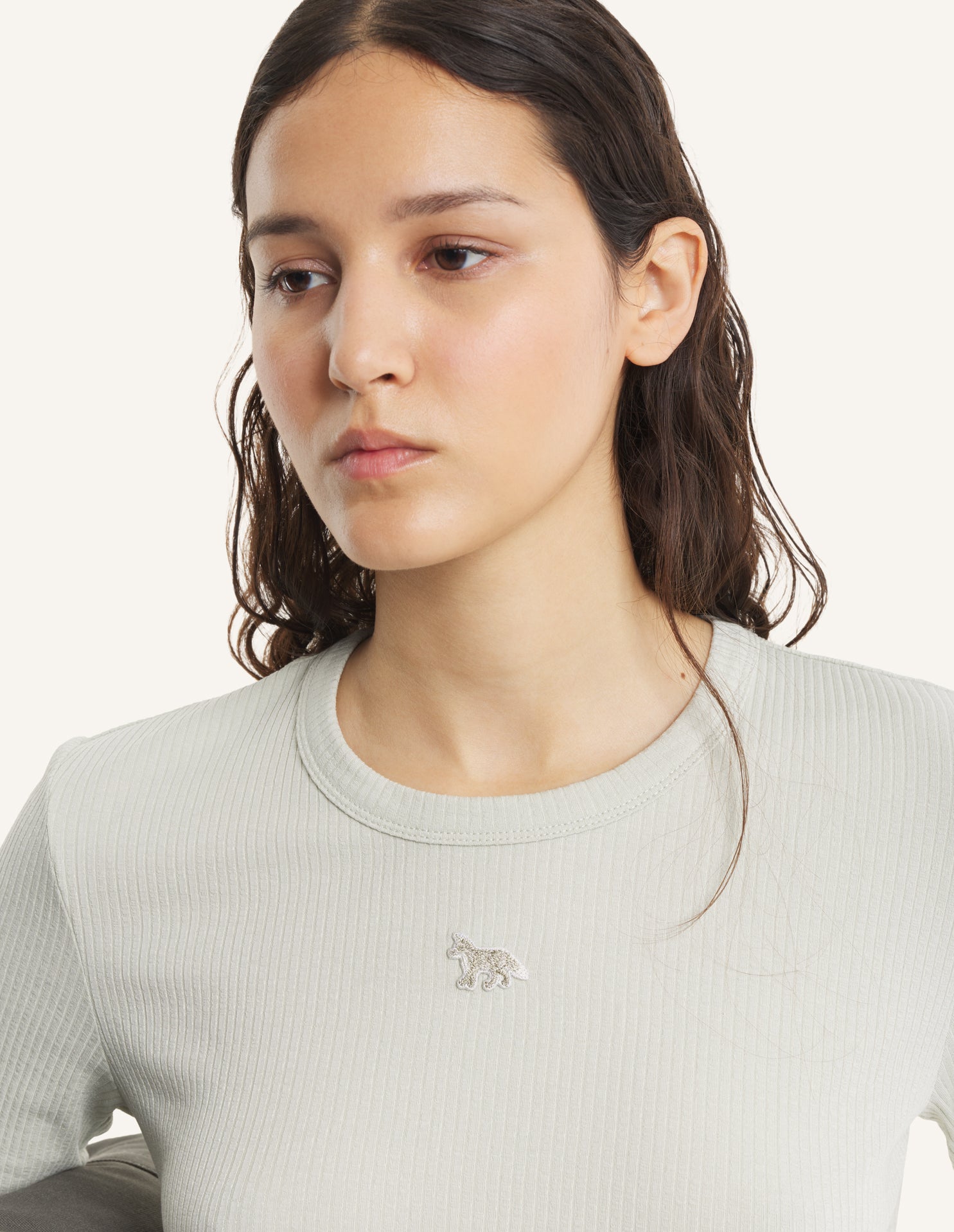 BABY FOX RIBBED FITTED TEE-SHIRT