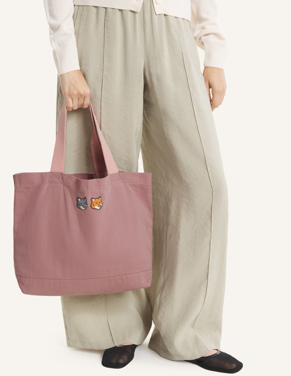 DOUBLE FOX HEAD FADED TOTE