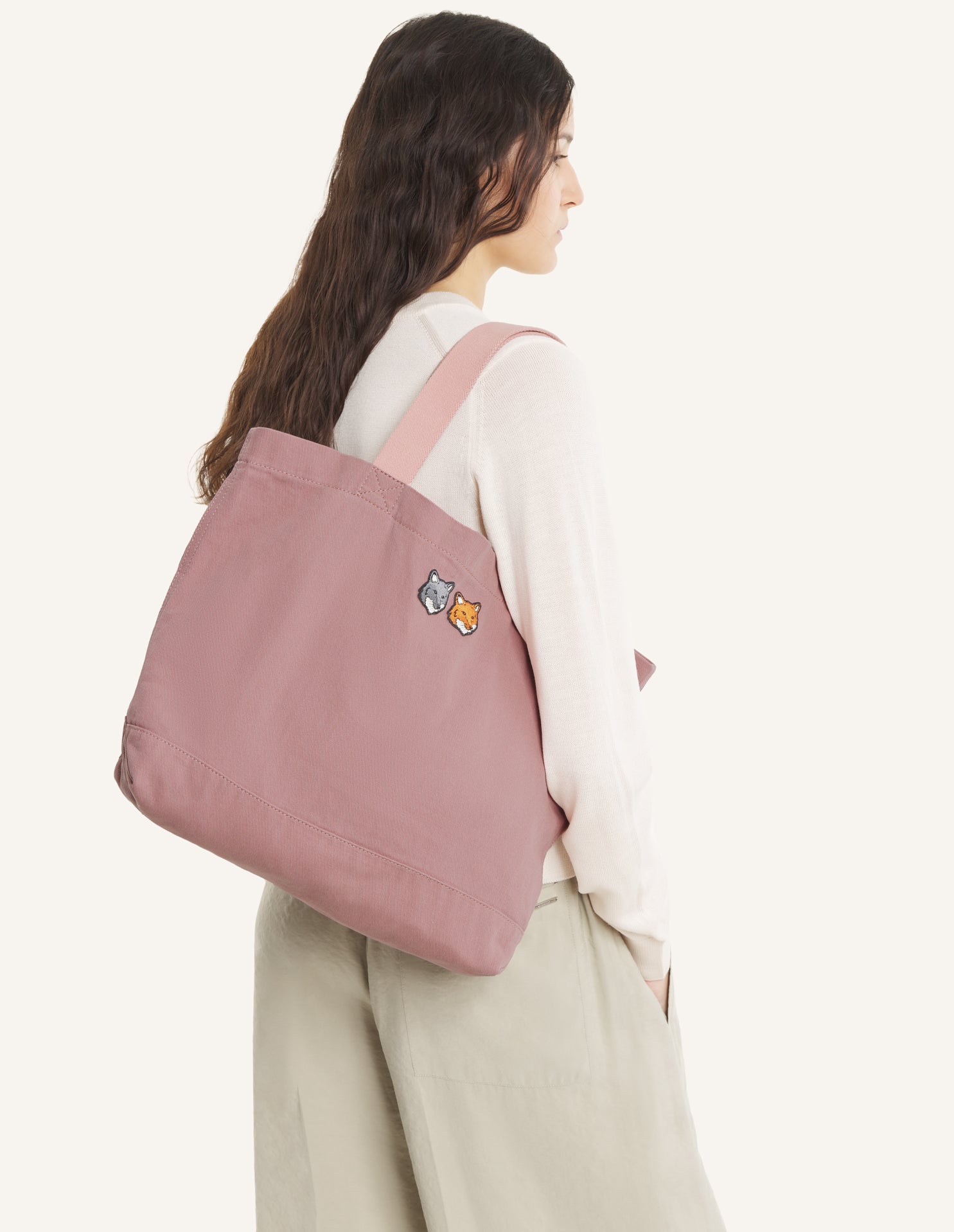 DOUBLE FOX HEAD FADED TOTE