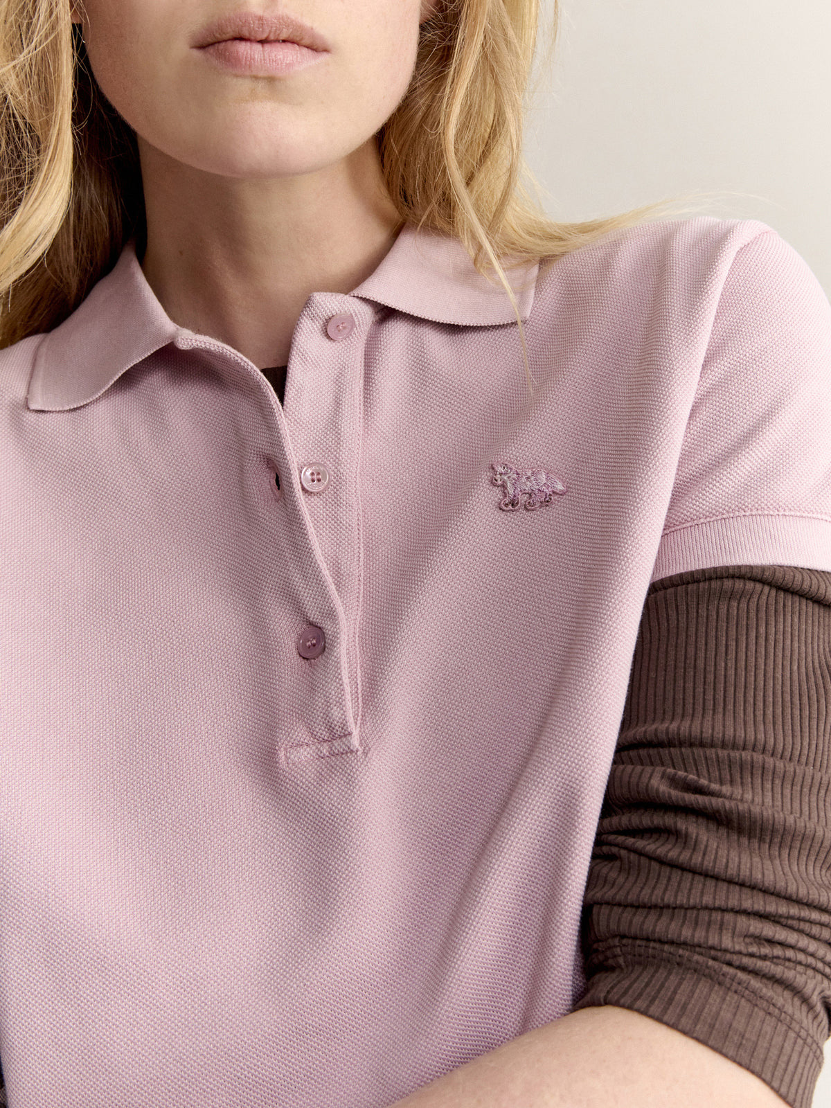 BABY FOX FADED CROPPED POLO