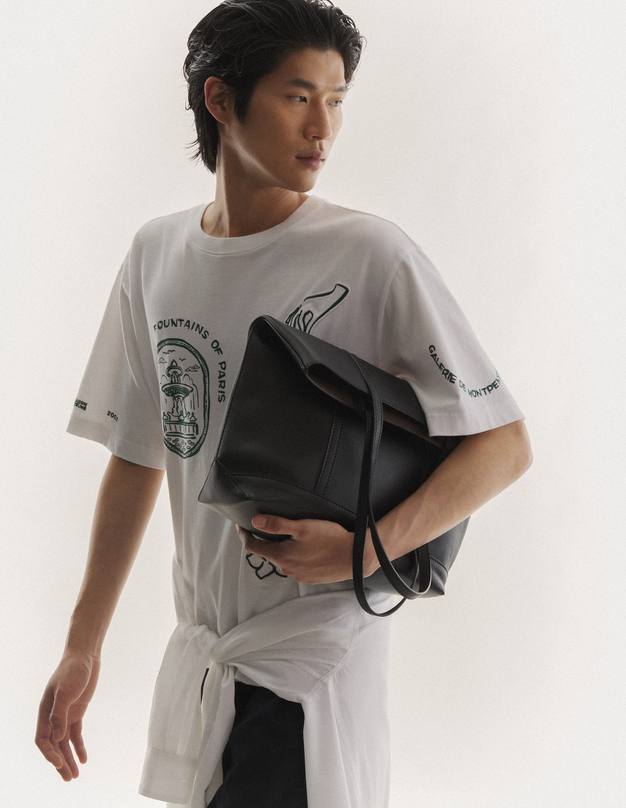 ART NOUVEAU STAMPS OVERSIZE TEE-SHIRT