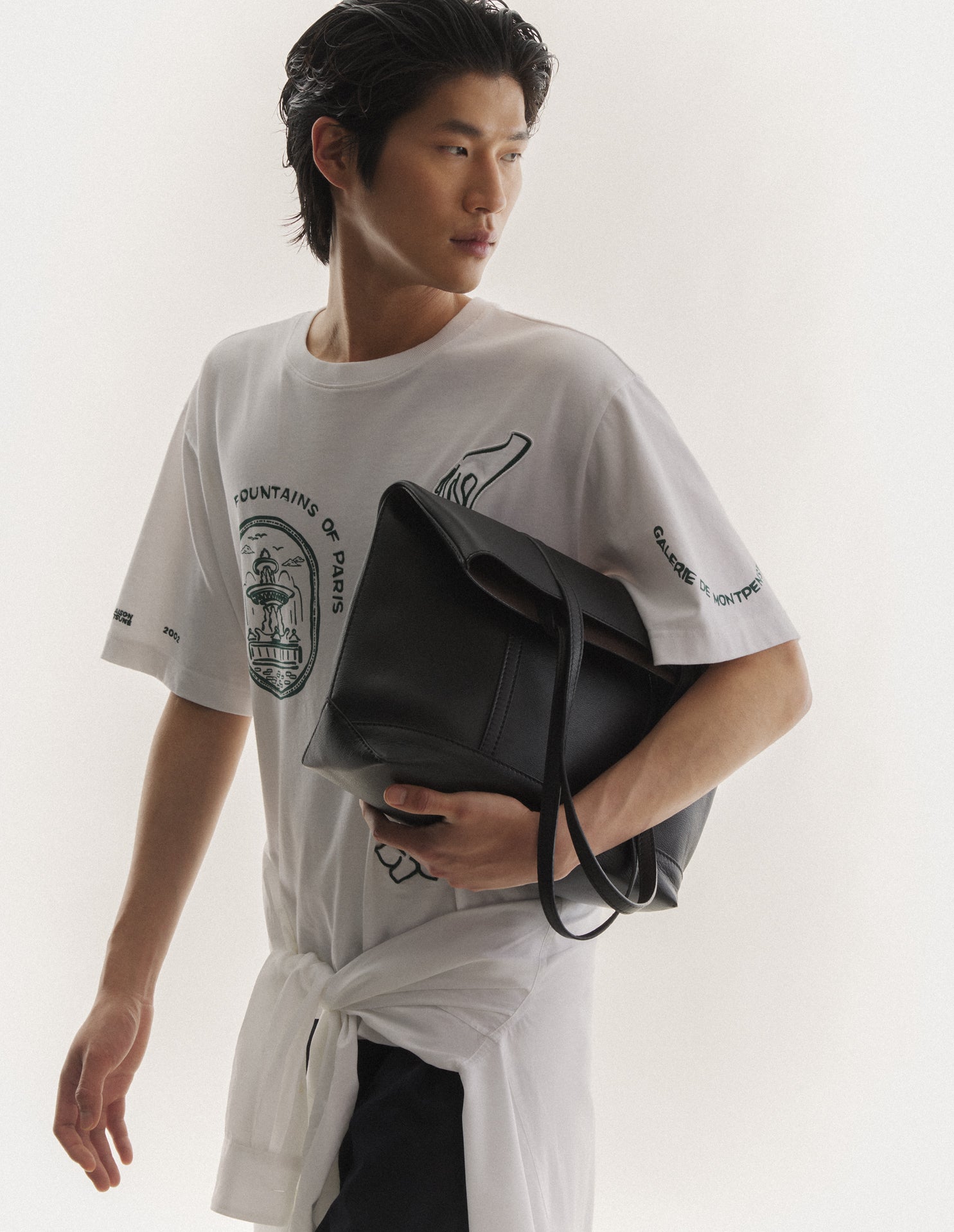 ART NOUVEAU STAMPS OVERSIZE TEE-SHIRT