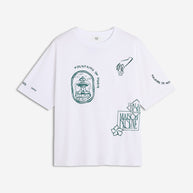 ART NOUVEAU STAMPS OVERSIZE TEE-SHIRT