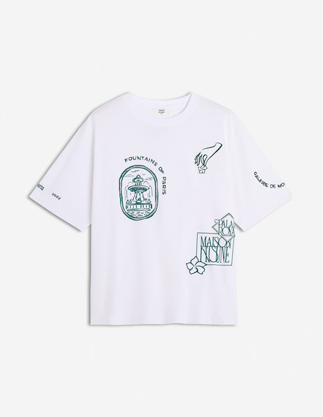 ART NOUVEAU STAMPS OVERSIZE TEE-SHIRT