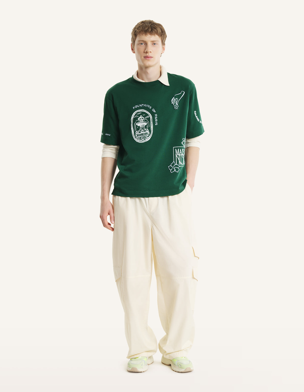 ART NOUVEAU STAMPS OVERSIZE TEE-SHIRT