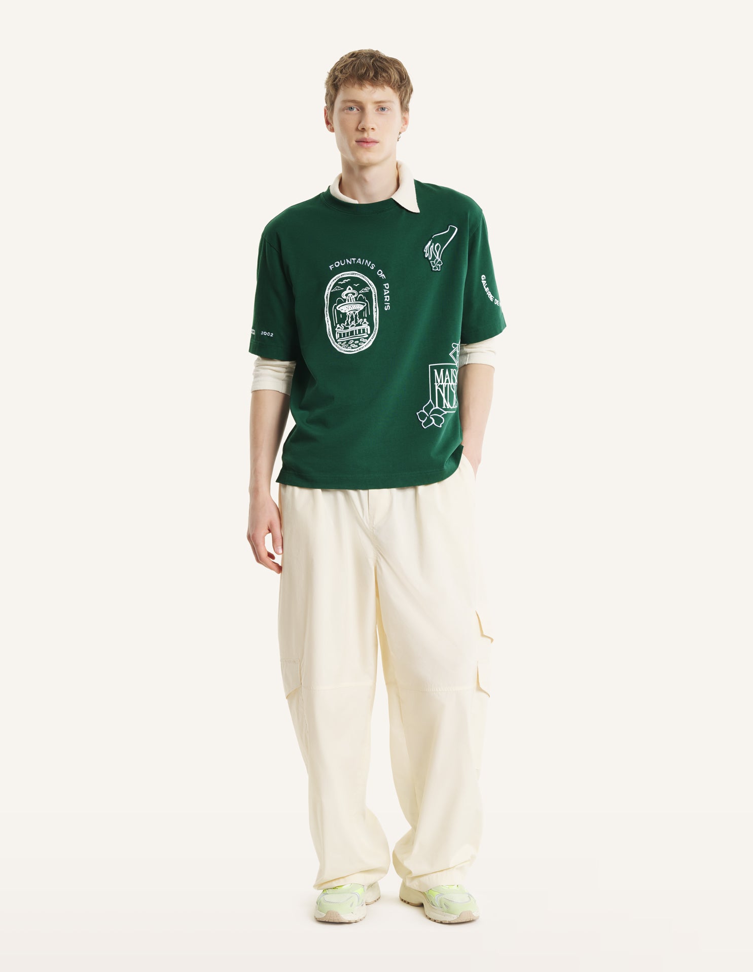 ART NOUVEAU STAMPS OVERSIZE TEE-SHIRT