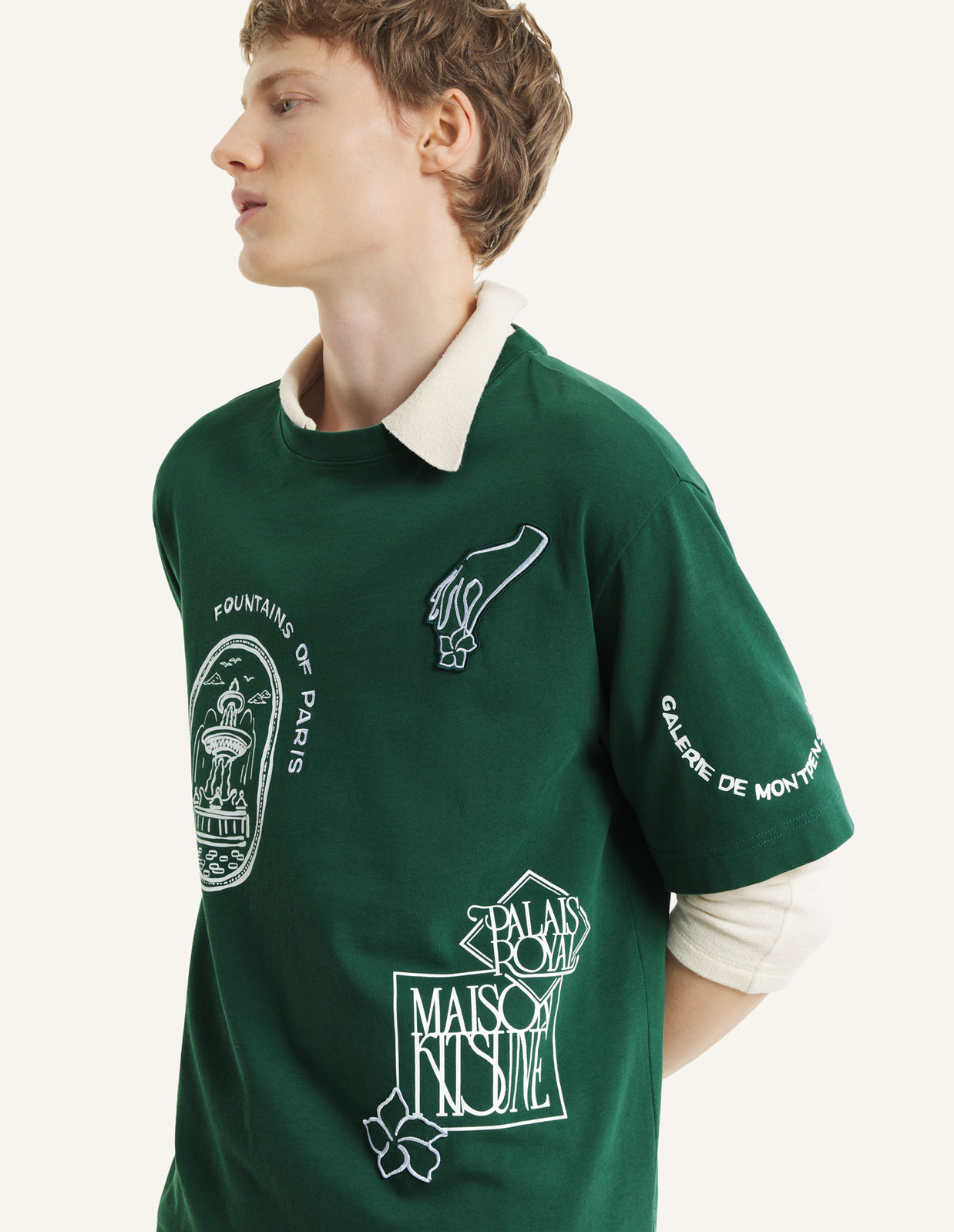 ART NOUVEAU STAMPS OVERSIZE TEE-SHIRT