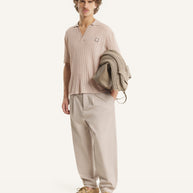 LINEN COTTON SHORT SLEEVE POLO