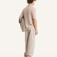 LINEN COTTON SHORT SLEEVE POLO