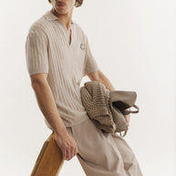 LINEN COTTON SHORT SLEEVE POLO