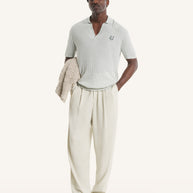 LINEN COTTON SHORT SLEEVE POLO