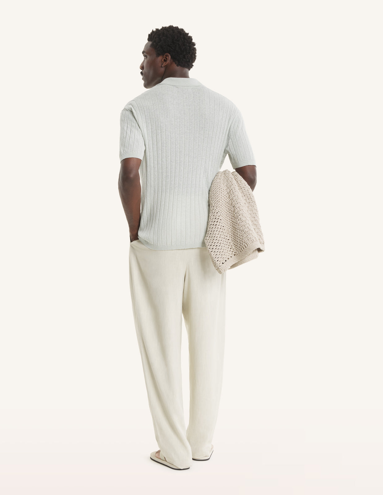 LINEN COTTON SHORT SLEEVE POLO