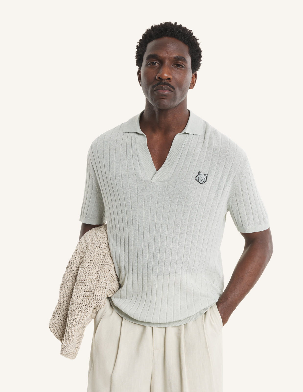 LINEN COTTON SHORT SLEEVE POLO