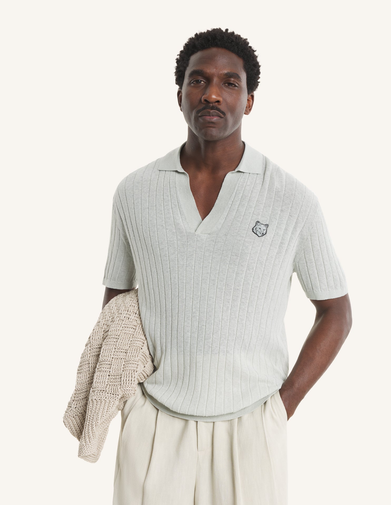 LINEN COTTON SHORT SLEEVE POLO
