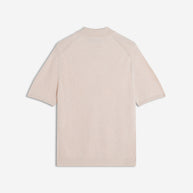 TEXTURED MERINO COTTON SHORT SLEEVE POLO