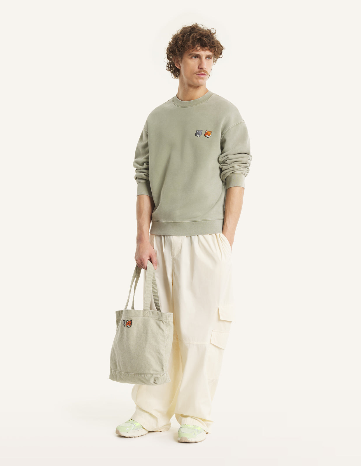 DOUBLE FOX HEAD FADED COMFORT SWEATSHIRT