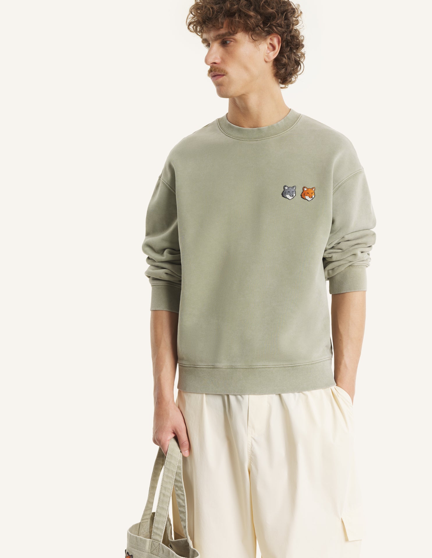 DOUBLE FOX HEAD FADED COMFORT SWEATSHIRT