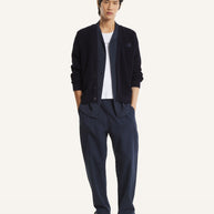 FOX HEAD COTTON RIBBED CARDIGAN