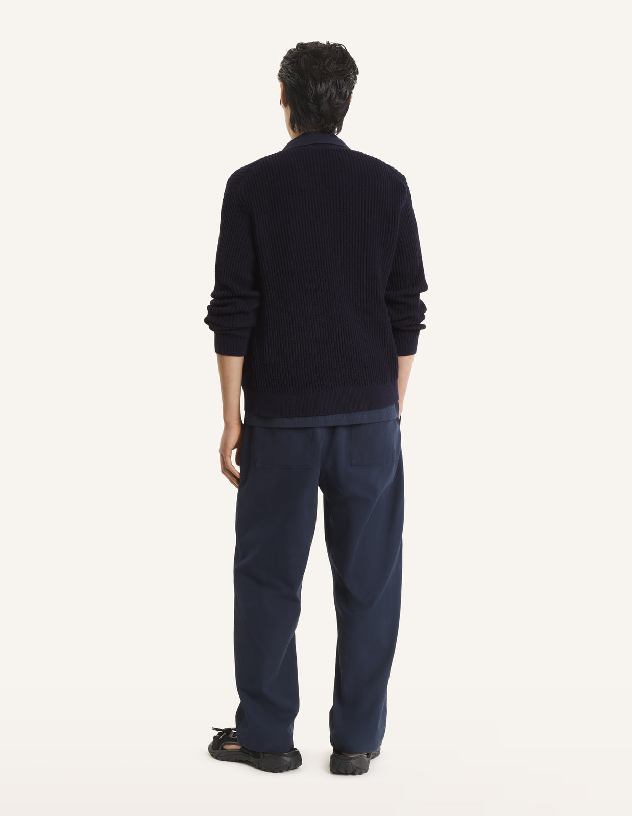 FOX HEAD COTTON RIBBED CARDIGAN