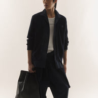 FOX HEAD COTTON RIBBED CARDIGAN